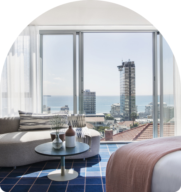 Ocean-view suite at Home Suite Hotels Sea Point in Cape Town